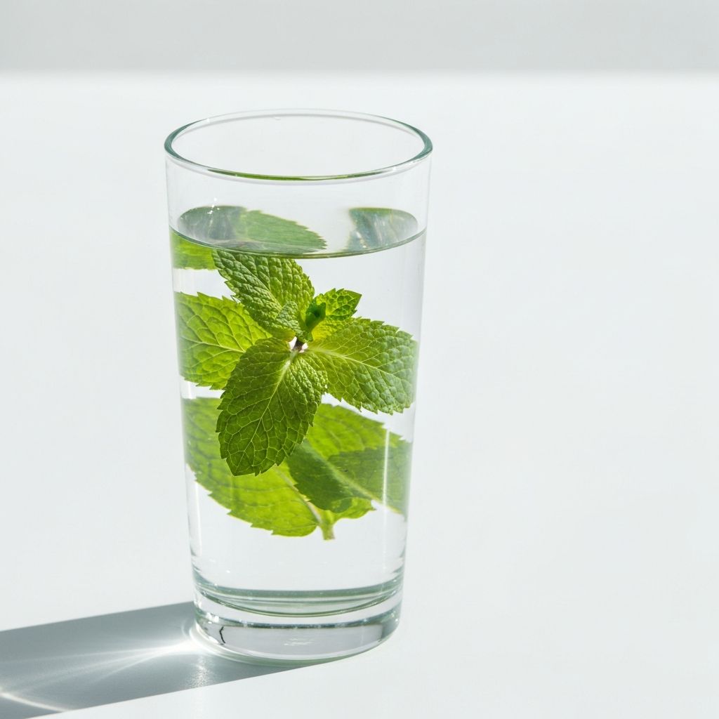Klares Wasser mit Minze